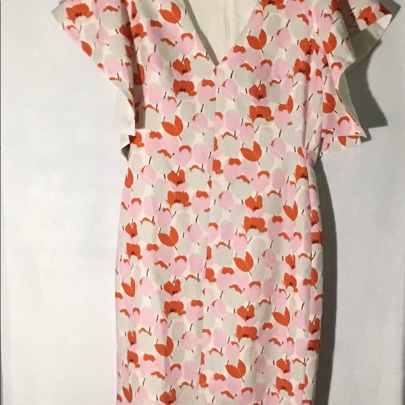 NWOT Black Halo Floral Dress with Flutter Sleeves - Picture 2 of 5